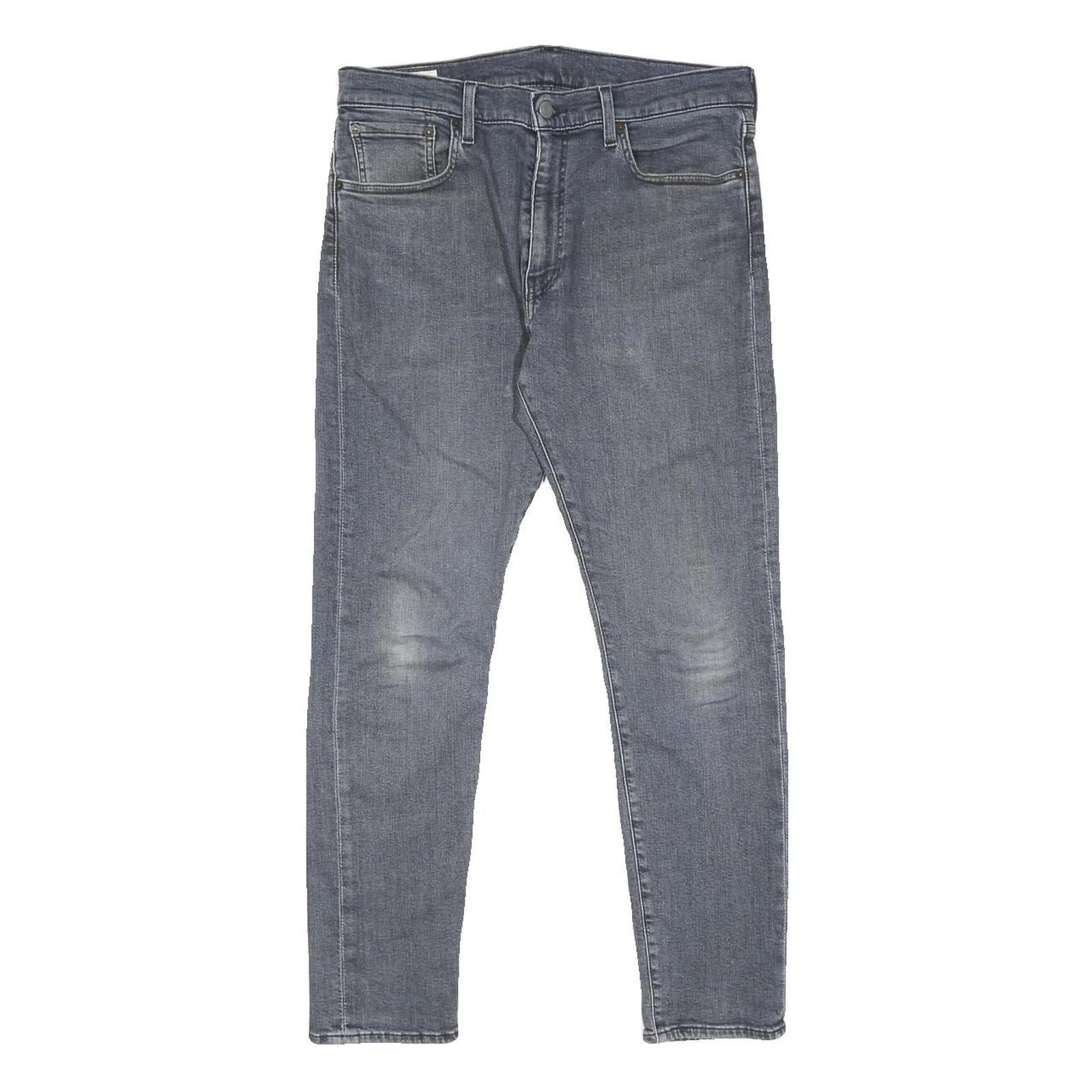 LEVI'S 512 BIG E Mens Slim Jeans Blue Denim W32 L30 Cotton Blend Zip