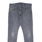 LEVI'S 512 BIG E Mens Slim Jeans Blue Denim W32 L30 Cotton Blend Zip