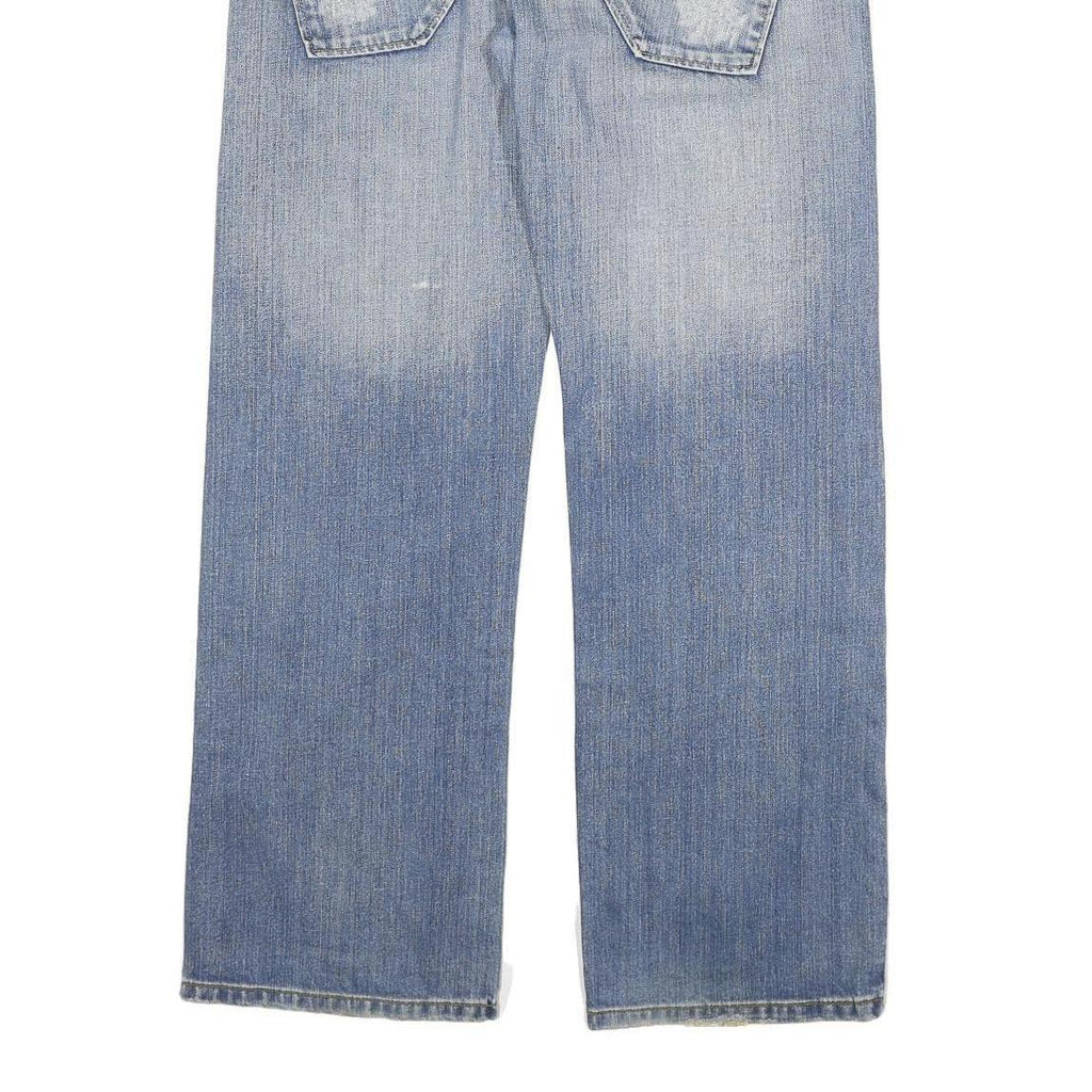 REPLAY Mens Regular Blue Denim Rinse Jeans W32 L31 Classic Button Cotton Blend