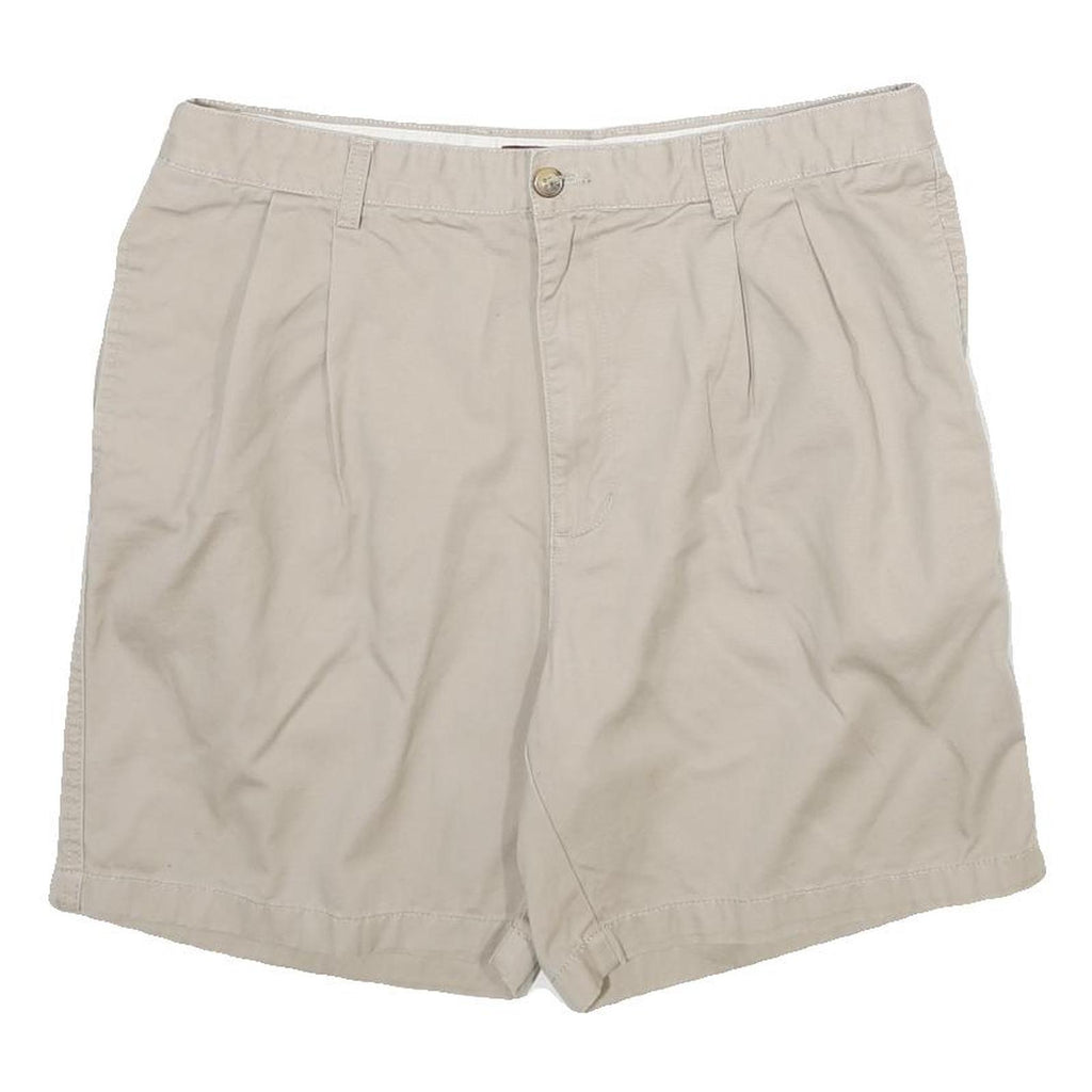 CHAPS Mens Shorts Beige Casual Plain L W36 Summer Cotton Comfort