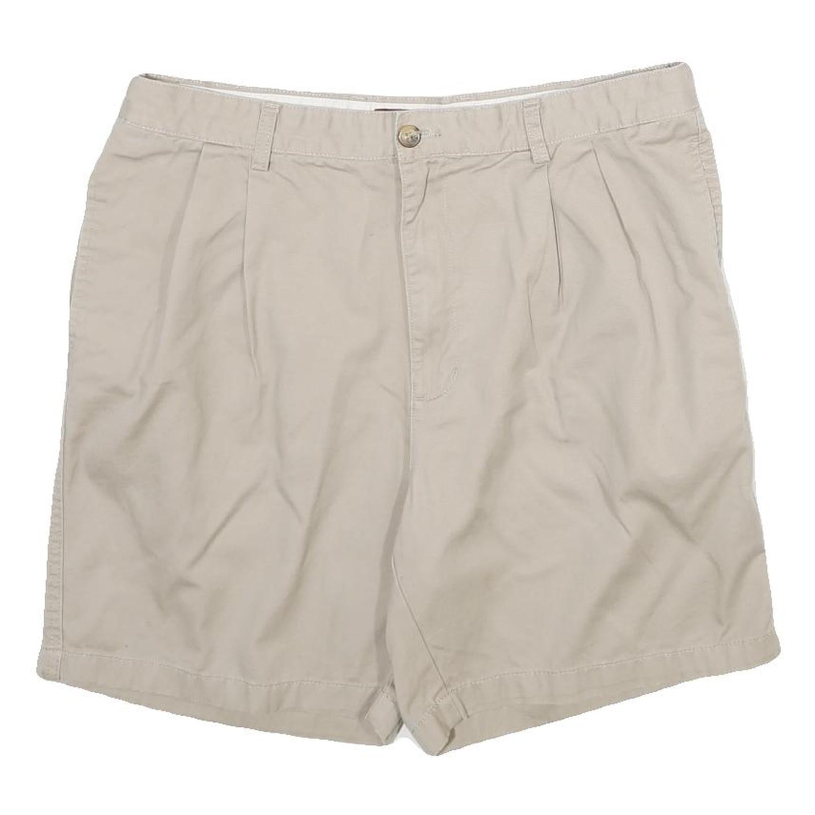 CHAPS Mens Shorts Beige Casual Plain L W36 Summer Cotton Comfort