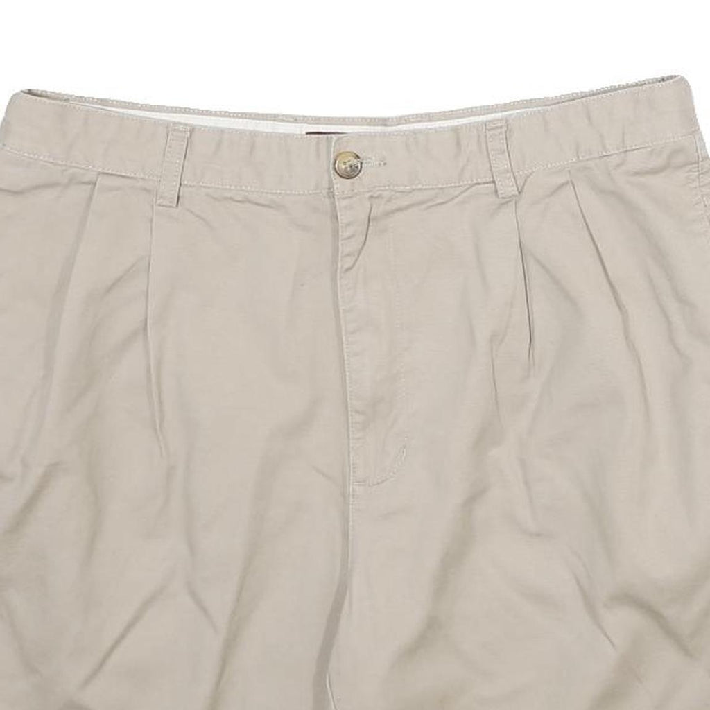 CHAPS Mens Shorts Beige Casual Plain L W36 Summer Cotton Comfort