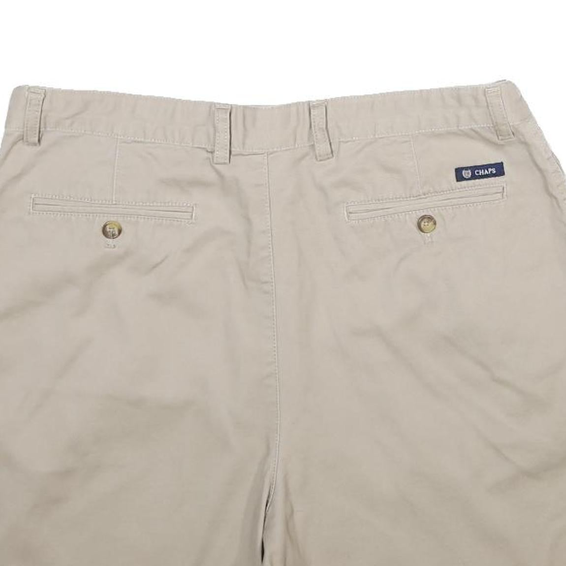CHAPS Mens Shorts Beige Casual Plain L W36 Summer Cotton Comfort