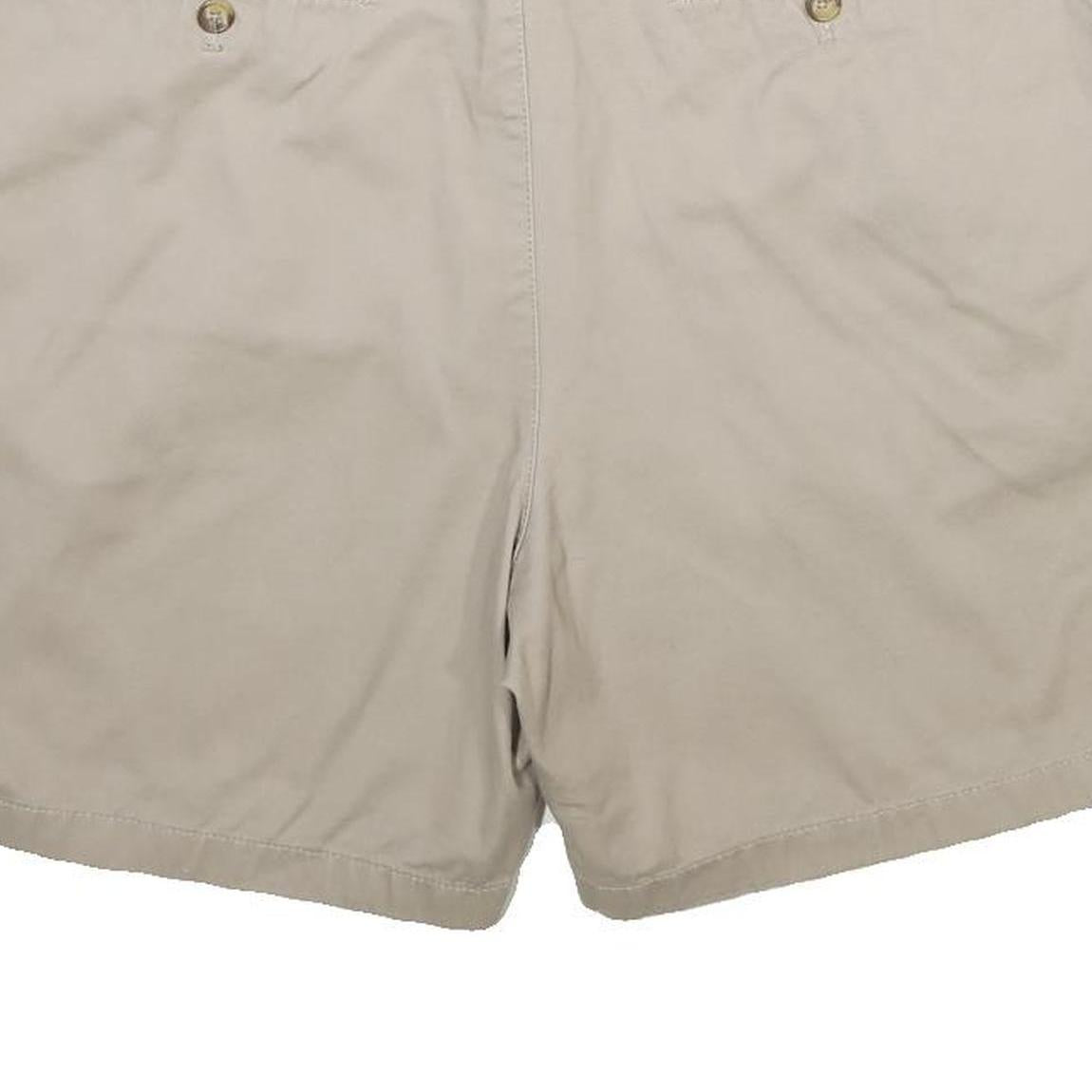 CHAPS Mens Shorts Beige Casual Plain L W36 Summer Cotton Comfort