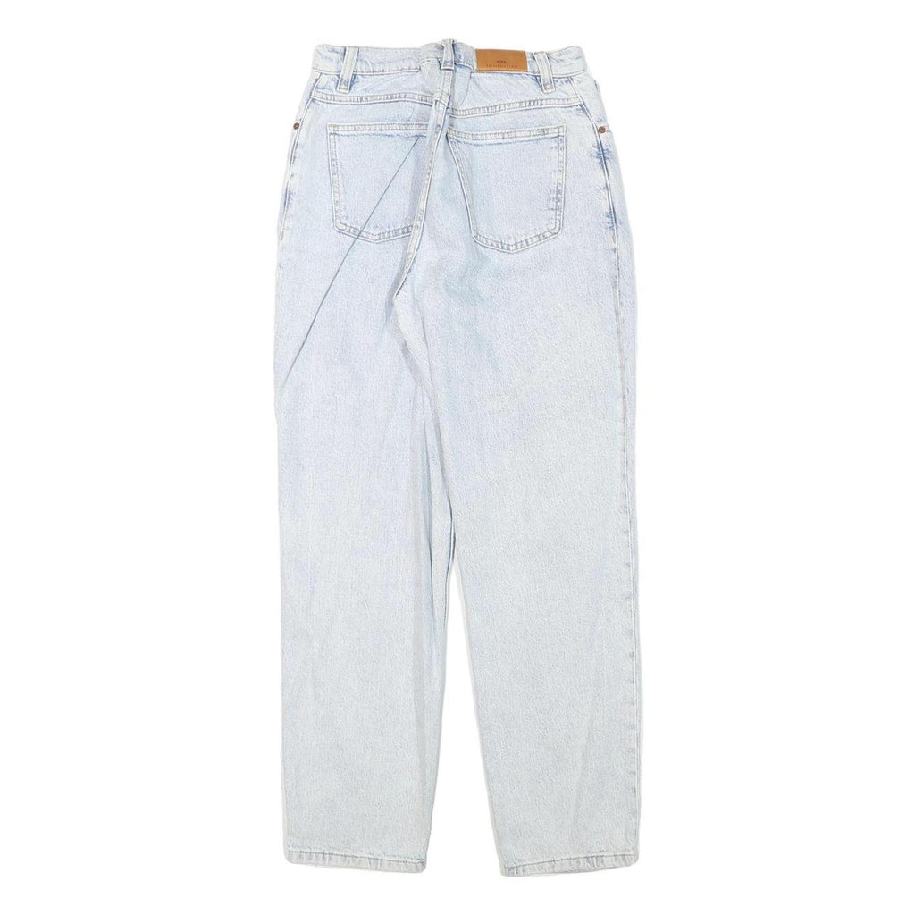 MANGO Womens Jeans Blue Relaxed Straight Denim Light W24 L27 Casual Classic