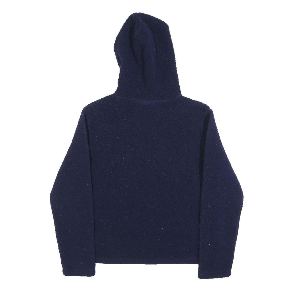 FILA Womens Navy Blue Logo Hoodie Hooded Sweatshirt S Polyester Blend Casual