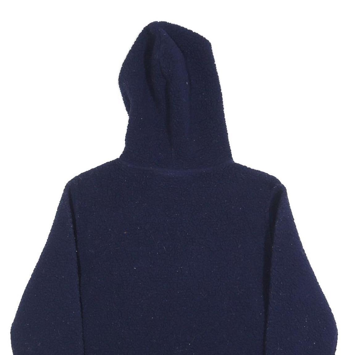 FILA Womens Navy Blue Logo Hoodie Hooded Sweatshirt S Polyester Blend Casual