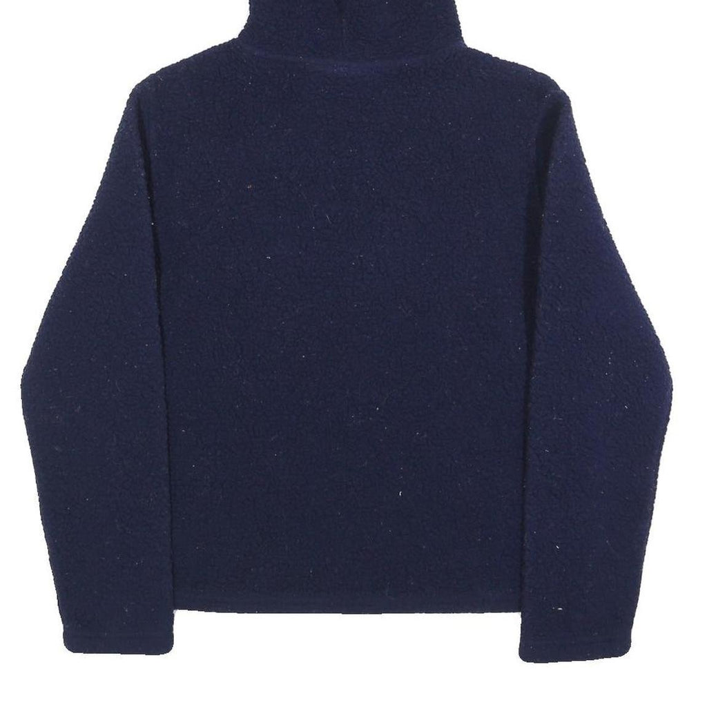 FILA Womens Navy Blue Logo Hoodie Hooded Sweatshirt S Polyester Blend Casual