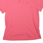 TOMMY HILFIGER Womens Pink Short Sleeve Plain S Cotton Blend Polo Shirt