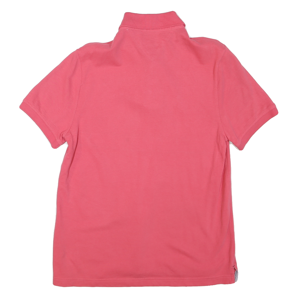 TOMMY HILFIGER Womens Pink Short Sleeve Plain S Cotton Blend Polo Shirt