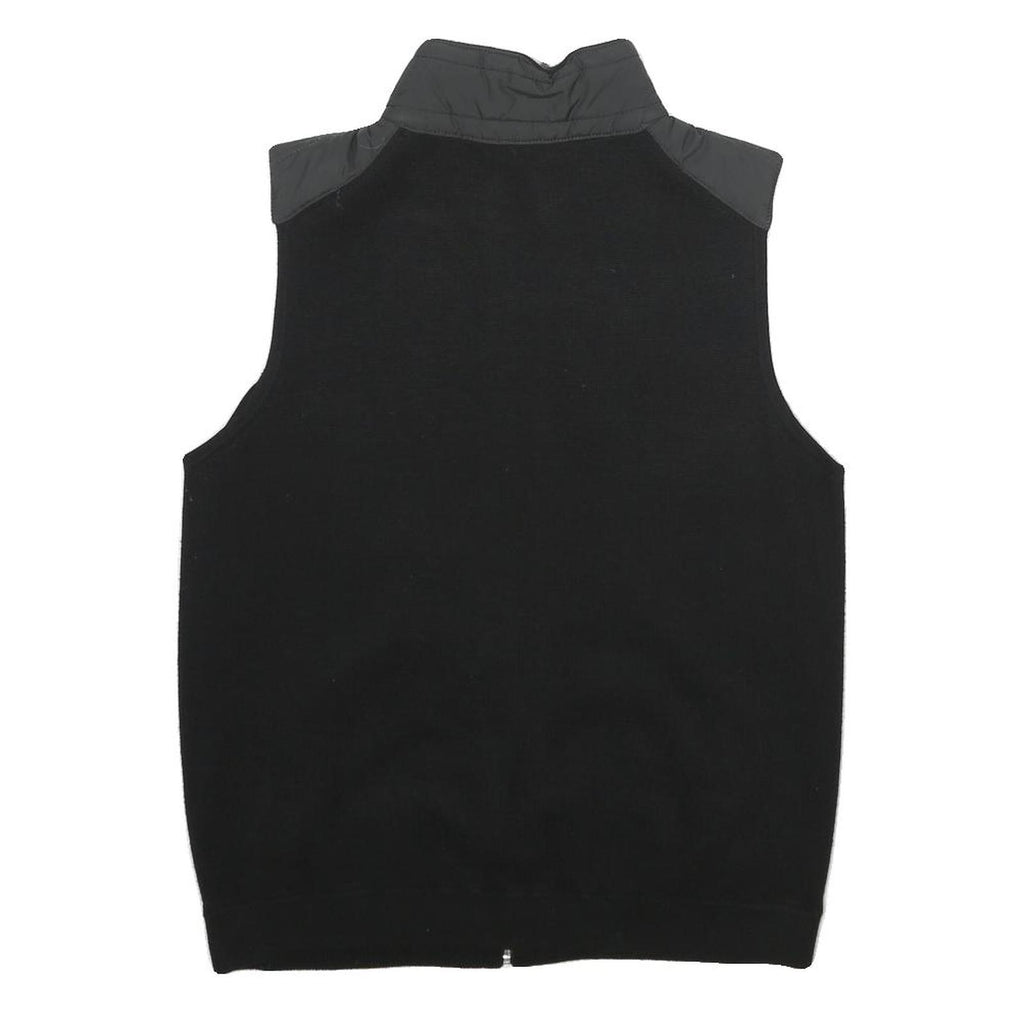 REISS Womens Black Wool Blend Jacket S Zip Plain Elegant Lightweight