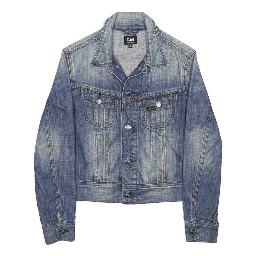 LEE Boys Blue Denim Jacket 10Y Cotton Classic Button Closure Casual Stylish