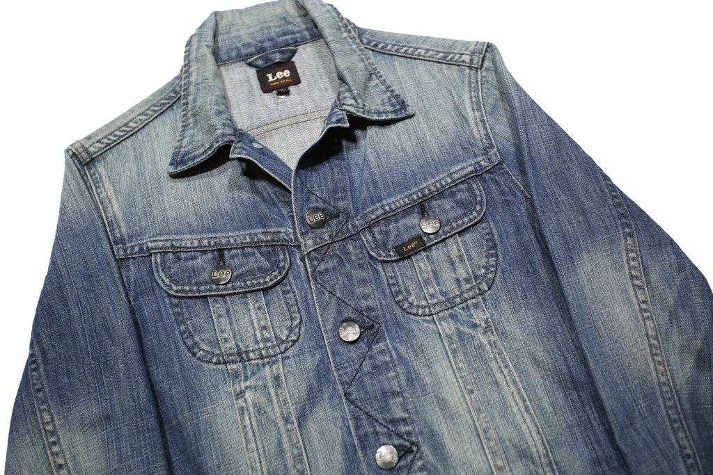 LEE Boys Blue Denim Jacket 10Y Cotton Classic Button Closure Casual Stylish