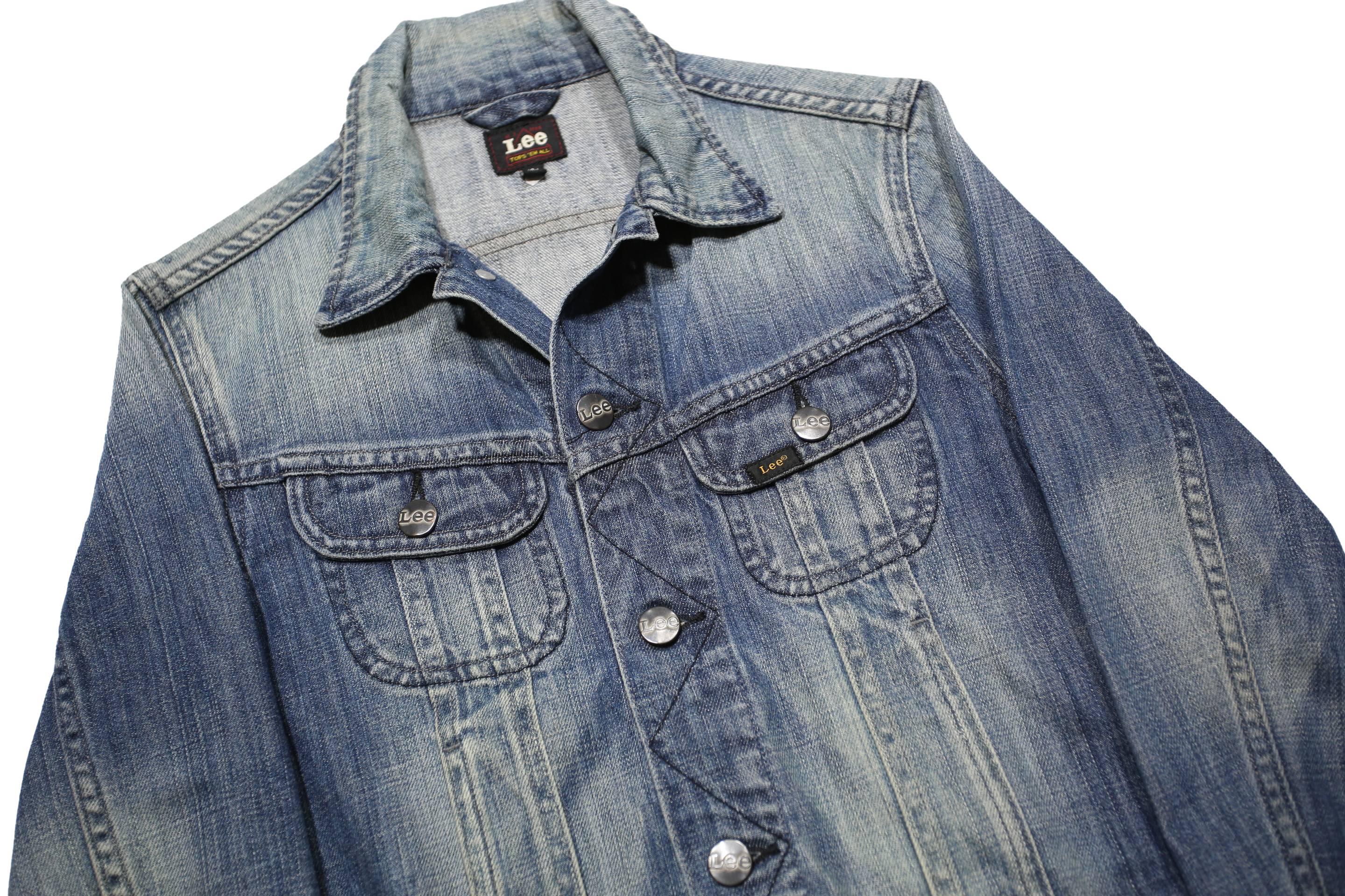LEE Boys Blue Denim Jacket 10Y Cotton Classic Button Closure Casual Stylish