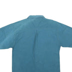 TIMBER TRAIL Mens Blue Shirt L Short Sleeve Cotton Casual Pocket Button