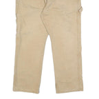 RK BRAND Mens Cotton Beige Relaxed Leg Trousers W38 L30 Casual Work Pants