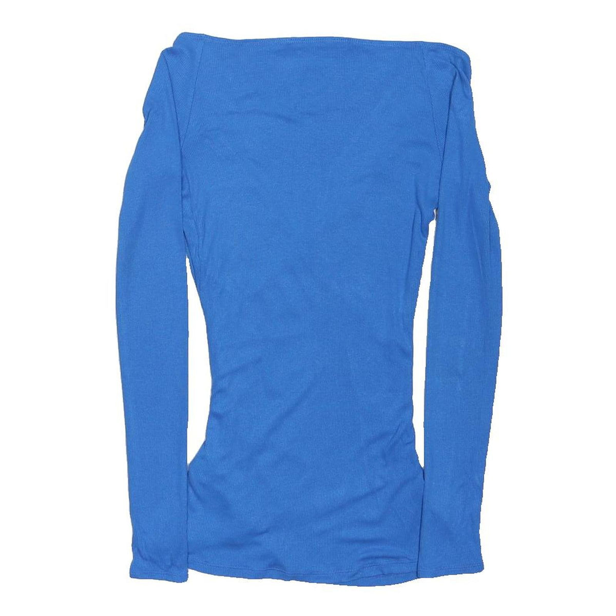 LIPSY Womens Blue Wrap Top Long Sleeve V-Neck UK 12 Ruched Side Stylish