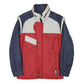 BX SWISS Mens Red & Blue Polyester Blend Casual Jacket L Zip Pockets