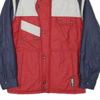 BX SWISS Mens Red & Blue Polyester Blend Casual Jacket L Zip Pockets