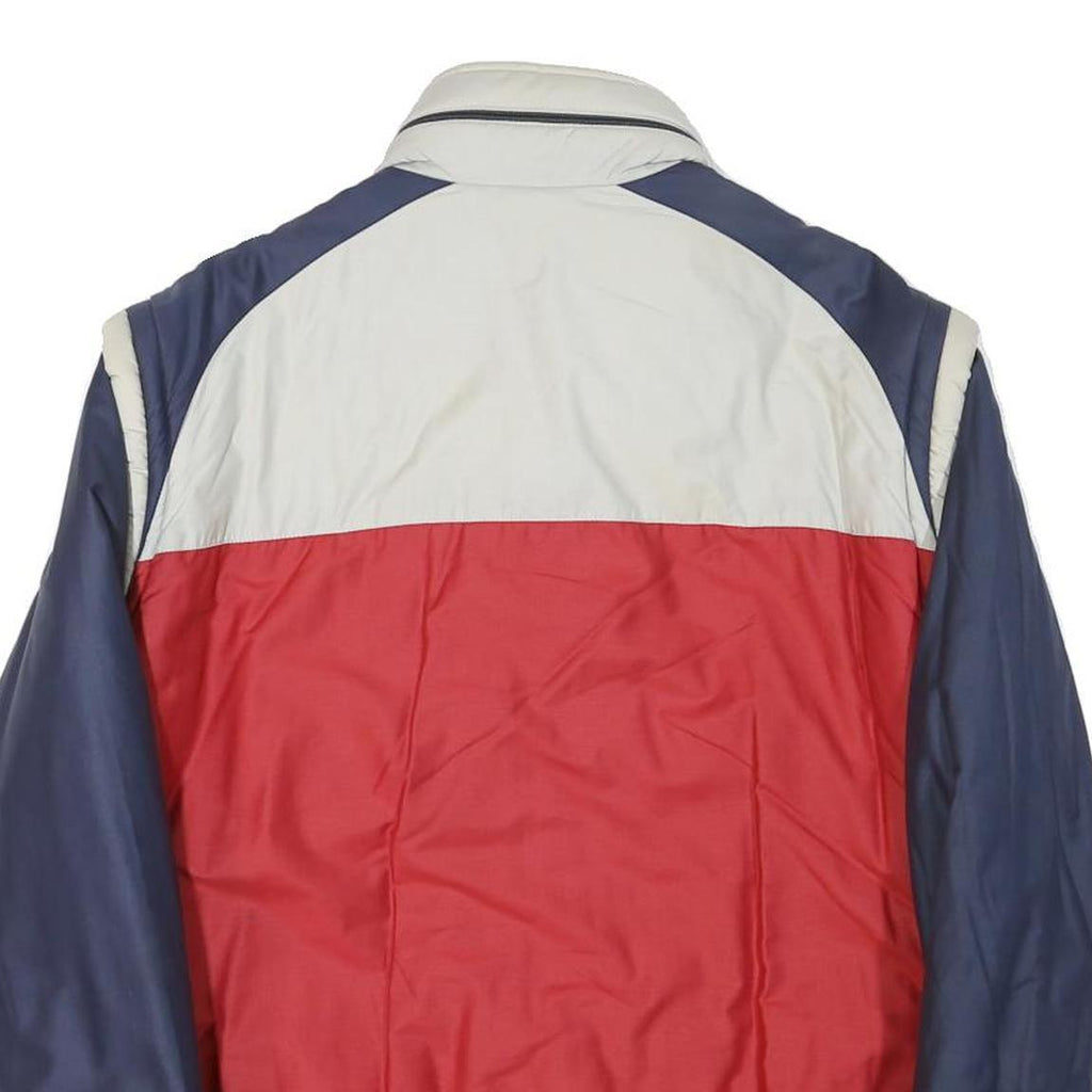 BX SWISS Mens Red & Blue Polyester Blend Casual Jacket L Zip Pockets