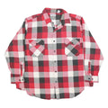 FIVE BROTHER Mens Red Black & White Check Shirt 2XL Cotton Blend Casual Workwear