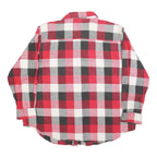 FIVE BROTHER Mens Red Black & White Check Shirt 2XL Cotton Blend Casual Workwear