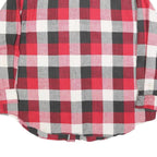 FIVE BROTHER Mens Red Black & White Check Shirt 2XL Cotton Blend Casual Workwear