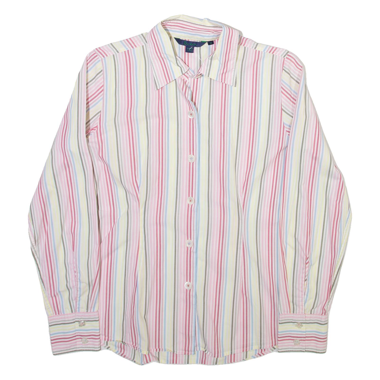 BODEN Womens Shirt Pink Striped Long Sleeve XS