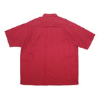 NAUTICA Mens Red Cotton Short Sleeve Shirt XL Casual Button Up Pocket