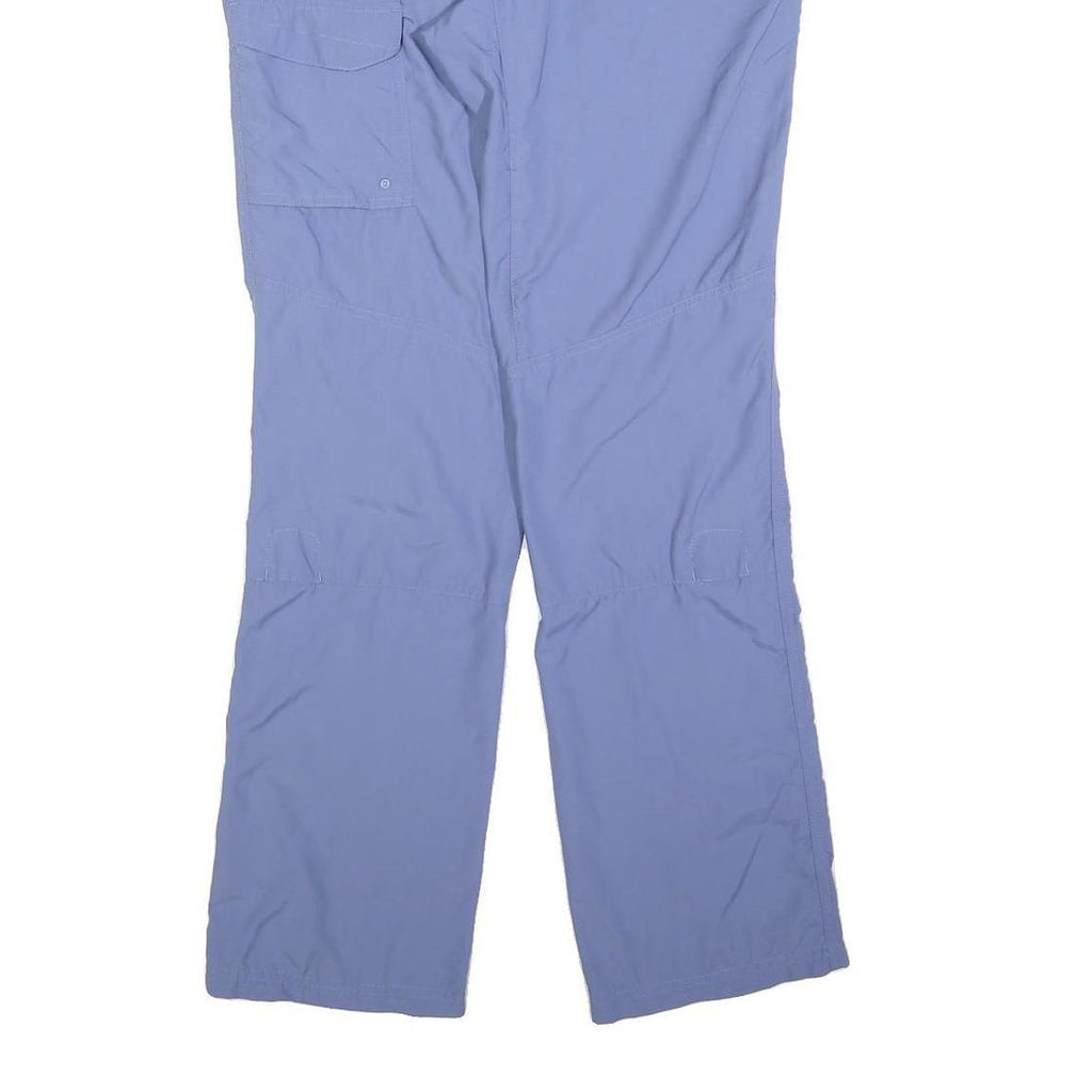 COLUMBIA Womens Regular Blue Zip Polyester Blend Cargo Pocket Trousers W30 L32
