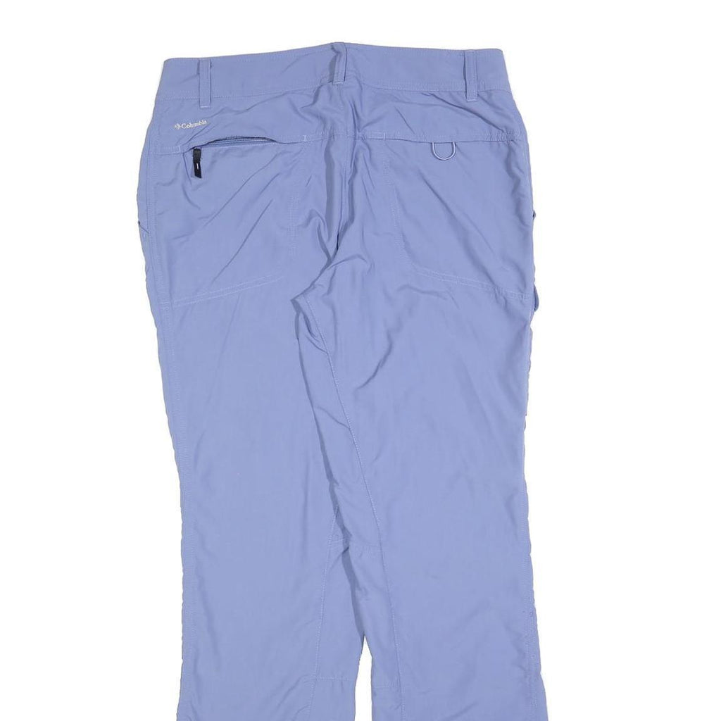 COLUMBIA Womens Regular Blue Zip Polyester Blend Cargo Pocket Trousers W30 L32