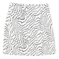 REISS Womens White Black Geometric Mini Skirt UK 6 Polyester Blend Stylish