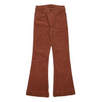 LEE Womens Cotton Blend Rust Brown Regular Fit Flared Trousers W24 L29 Corduroy