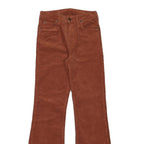 LEE Womens Cotton Blend Rust Brown Regular Fit Flared Trousers W24 L29 Corduroy
