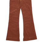 LEE Womens Cotton Blend Rust Brown Regular Fit Flared Trousers W24 L29 Corduroy