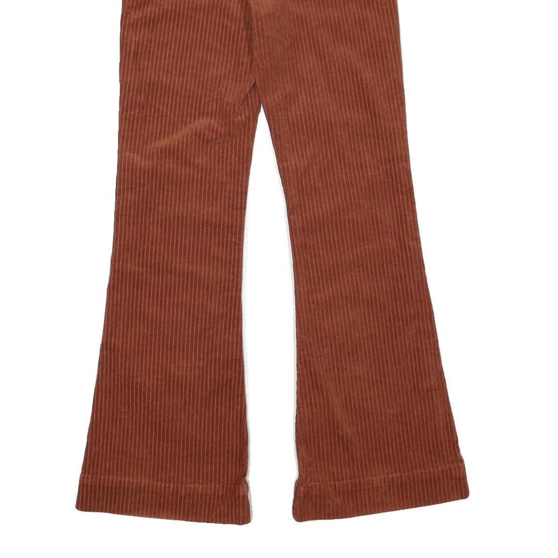 LEE Womens Cotton Blend Rust Brown Regular Fit Flared Trousers W24 L29 Corduroy