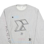 CHAMPION Mens Grey Crew Neck M REVXP Graphic Sweatshirt Cotton Blend Pullover