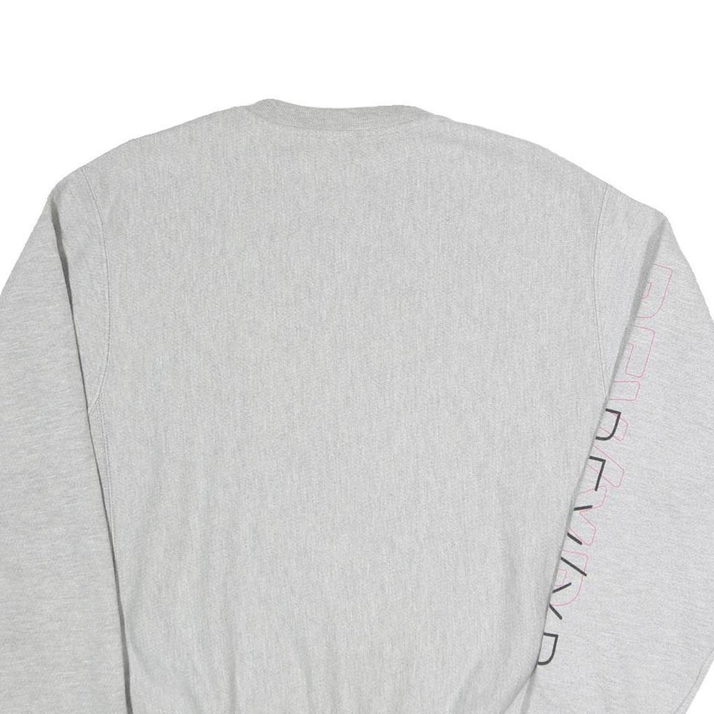 CHAMPION Mens Grey Crew Neck M REVXP Graphic Sweatshirt Cotton Blend Pullover