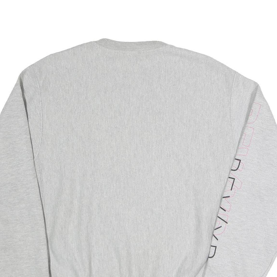 CHAMPION Mens Grey Crew Neck M REVXP Graphic Sweatshirt Cotton Blend Pullover