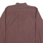 NAUTICA Mens Red & Black Check Shirt L Button Down Collar Long Sleeve Casual