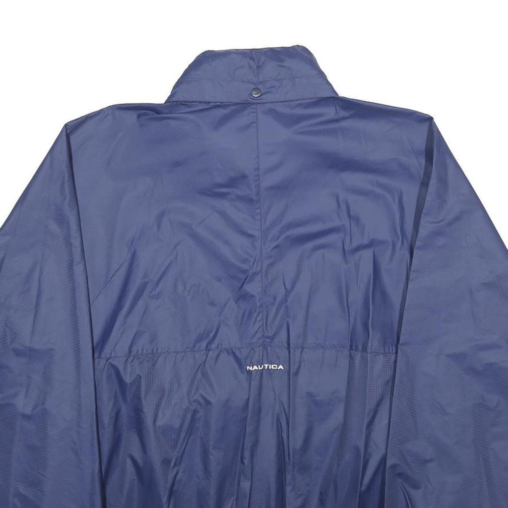 NAUTICA Mens Blue Nylon Pullover M Jacket Plain Lightweight Outdoor