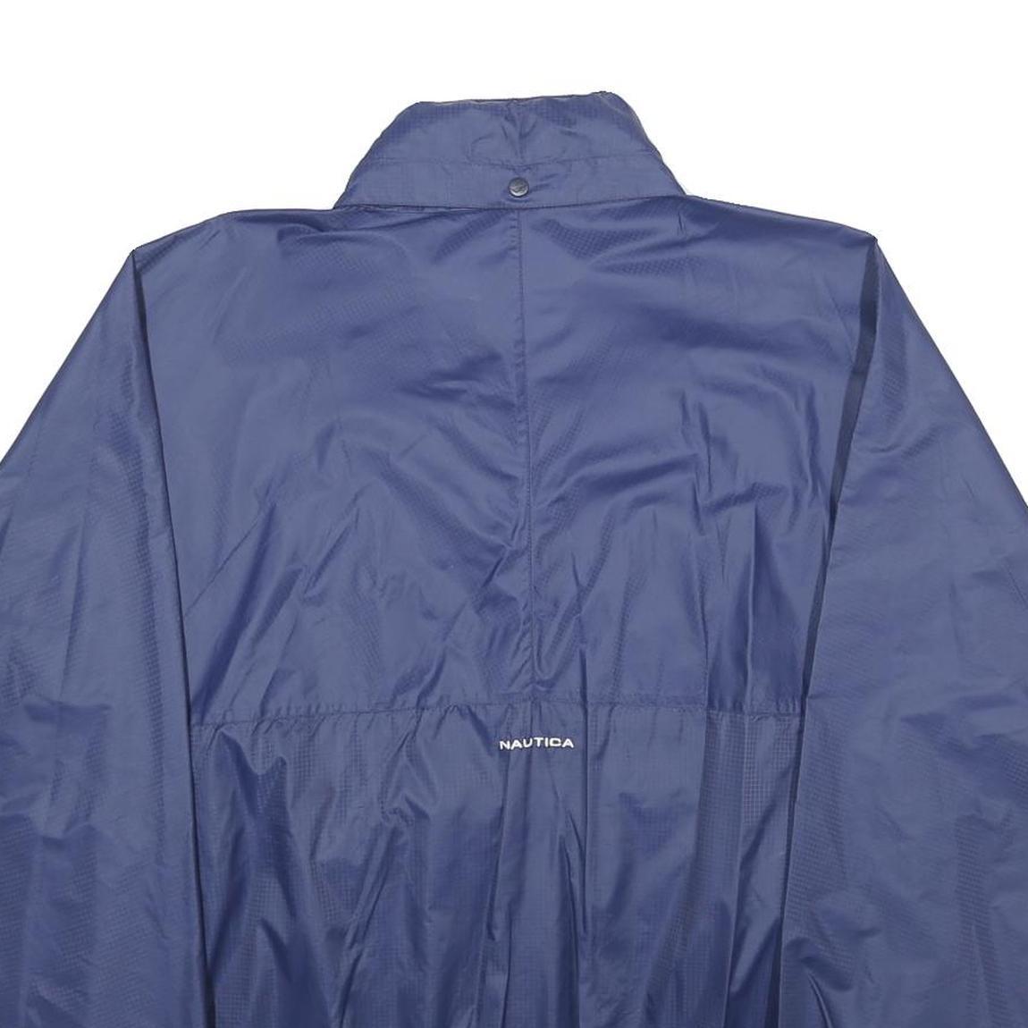 NAUTICA Mens Blue Nylon Pullover M Jacket Plain Lightweight Outdoor