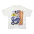 M&Q Mens White Jimmie Johnson Graphic T-Shirt XL Short Sleeve Crew Neck NASCAR