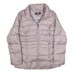 CALVIN KLEIN Womens Grey Pink Puffer Jacket S Polyester Zip Lightweight Warm