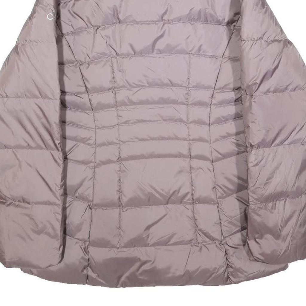 CALVIN KLEIN Womens Grey Pink Puffer Jacket S Polyester Zip Lightweight Warm