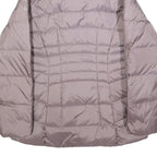 CALVIN KLEIN Womens Grey Pink Puffer Jacket S Polyester Zip Lightweight Warm