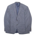 LAUREN RALPH LAUREN Mens Blue Check Jacket M Silk Blend Classic Button Closure