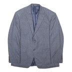 LAUREN RALPH LAUREN Mens Blue Check Jacket M Silk Blend Classic Button Closure