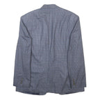 LAUREN RALPH LAUREN Mens Blue Check Jacket M Silk Blend Classic Button Closure