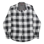 WOOLRICH Mens Black & White Check Shirt L Cotton Blend Long Sleeve Casual